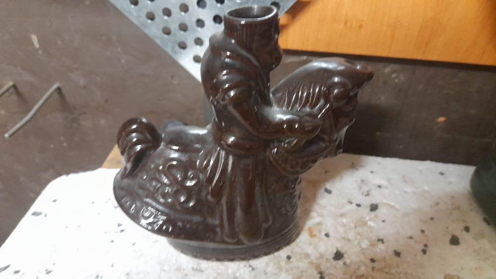 Ceramiczny świecznik „Lajkonik” PRL – figurka