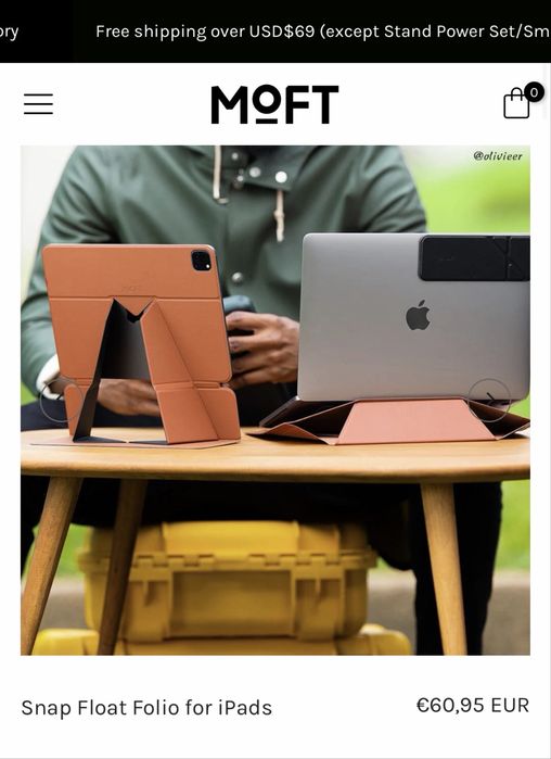 Capa em couro MOFT iPads Pro e Air de 11 polegadas
