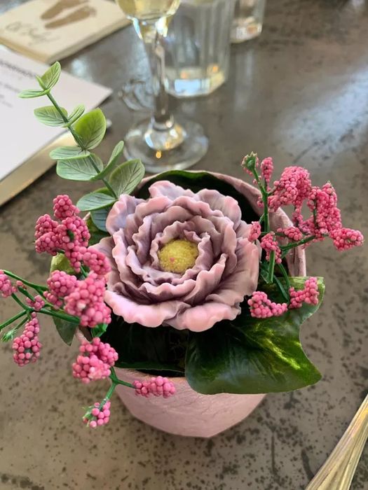 Силіконова форма молд півонія пион для свічок, мила,  декору