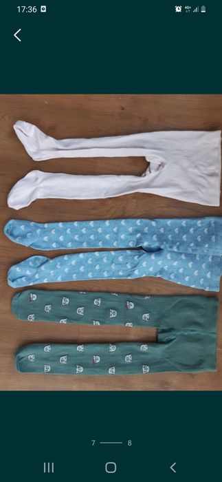 Boxers e cuecas 2/3 e 4 anos; meias 19/22; collants 1/2 anos