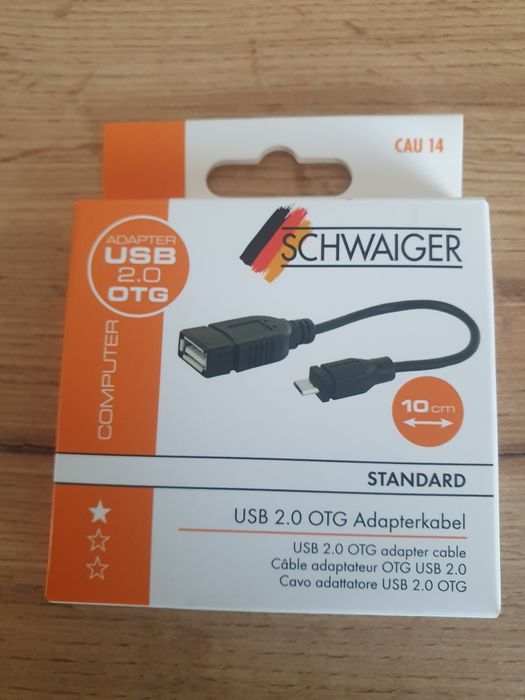Adapter Łącznik USB 2.0 OTG Micro-B/USB 2.0 A