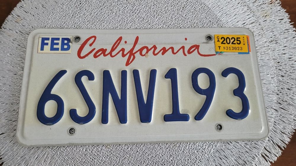 Tablica rejestracyjna USA California