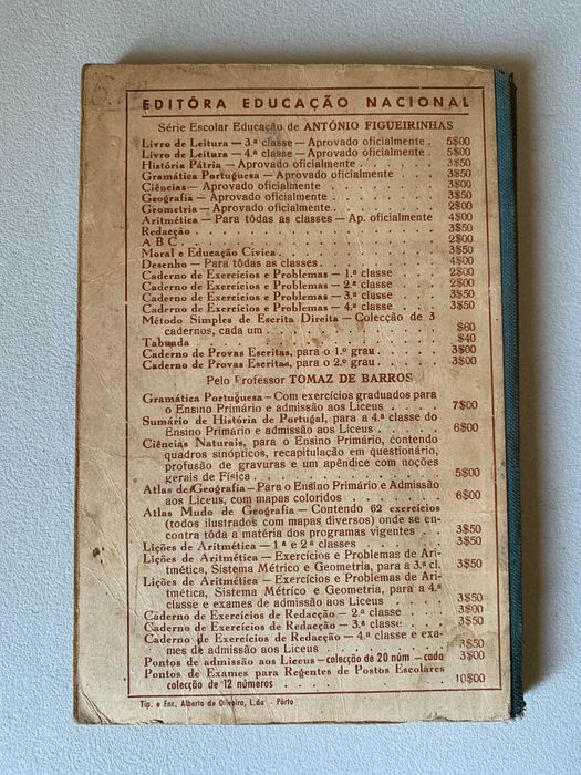 Livro Escolar Antigo de Ciências Naturais (1943)
