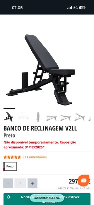 Banco de musculação