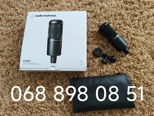 Конденсаторний Мікрофон Audio-Technica AT2020 студія звукозапис демо
