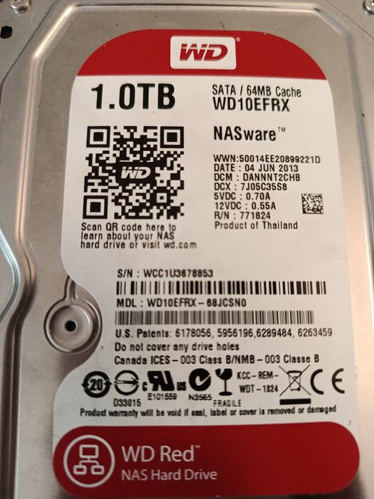 Disco rígido WD Red 1TB NAS SATA 3.5