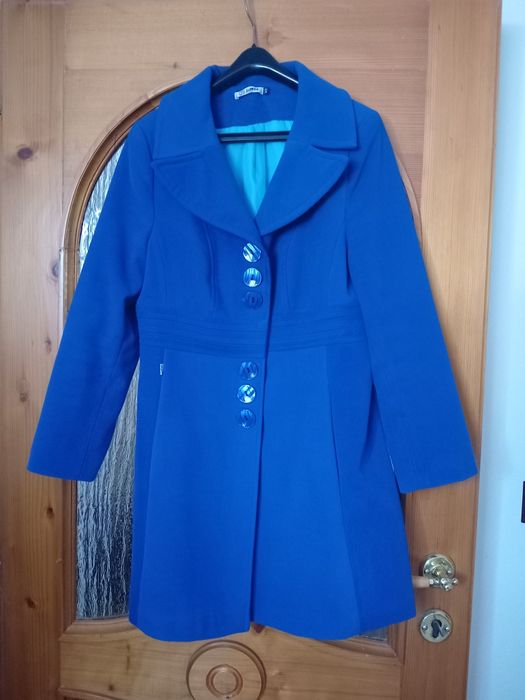 Płaszcz jesień/zima chabrowy L