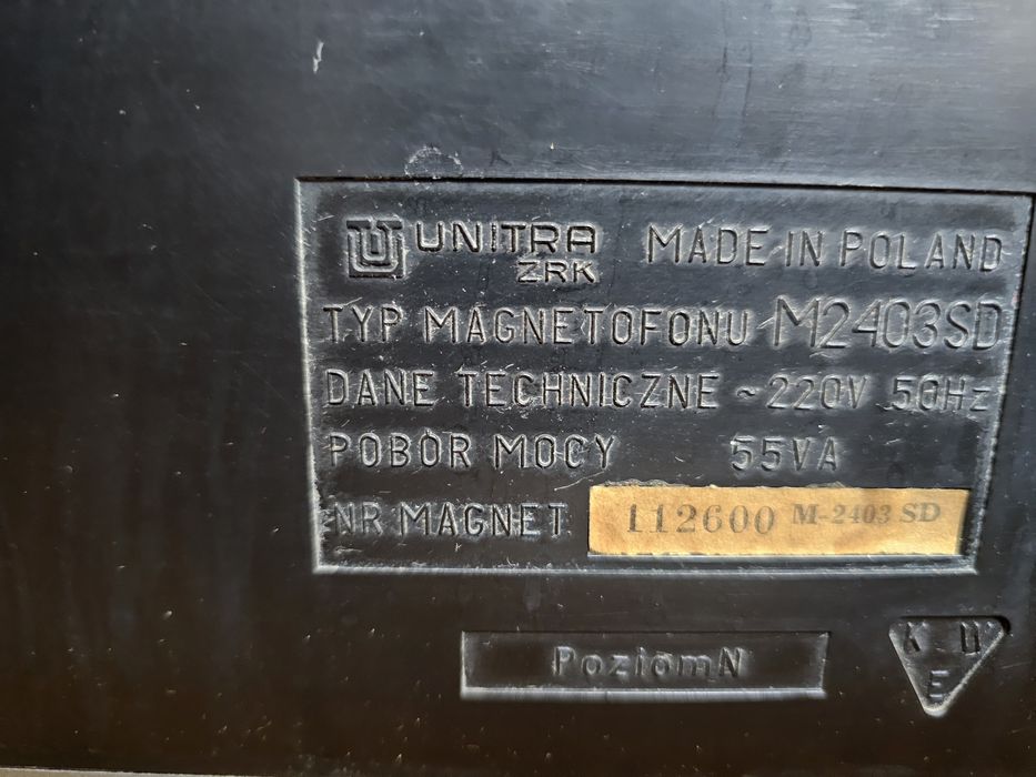 Magnetofon szpulowy Unitra ZRK M-2403 SD +  13 taśm