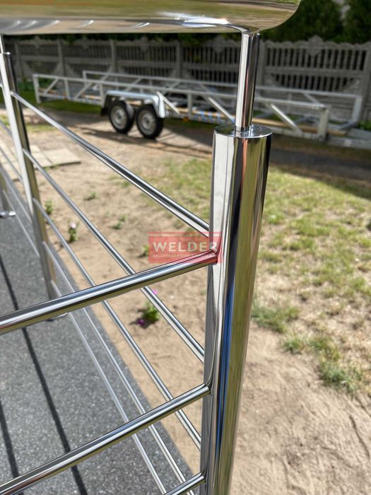 Balustrady ze stali nierdzewnej Barierka Szklana harfa malowane