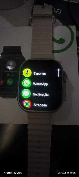 Smartwatch com tela Amoled, parecido com Apple wacth