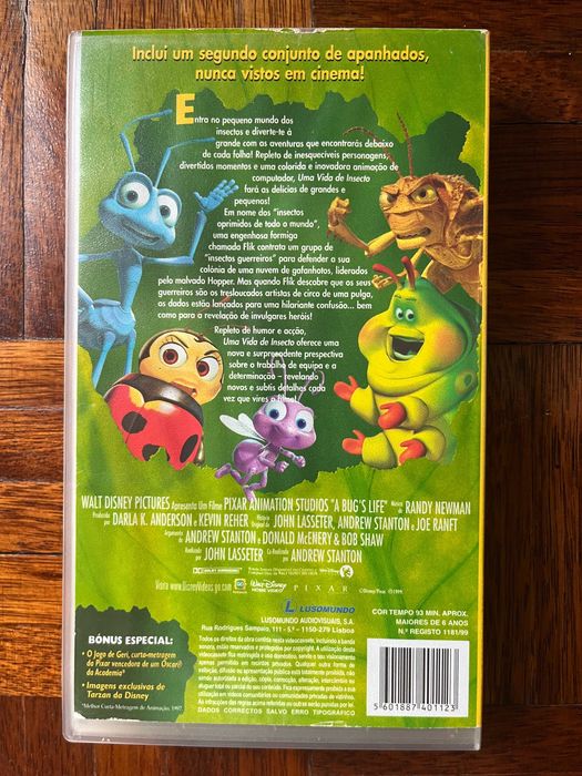 VHS Uma vida de insecto (1998, Lasseter) DUB PT-PT