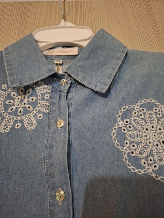 Lamiar nowa koszula a'la jeans w haftowane mandale