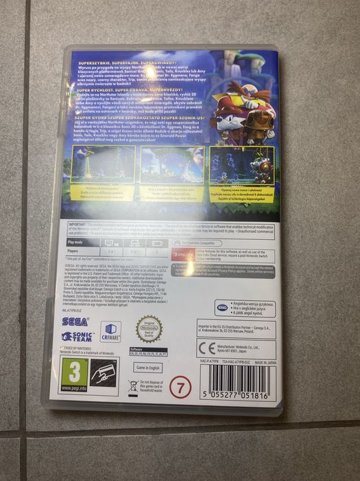Гра nintendo switch sonic superstars