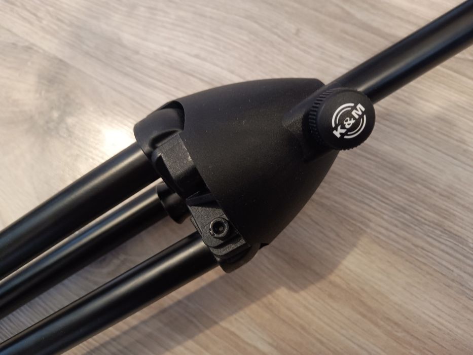 Statyw mikrofonowy K&M 27105 + uchwyt stereo Fredman SM57 (55°)