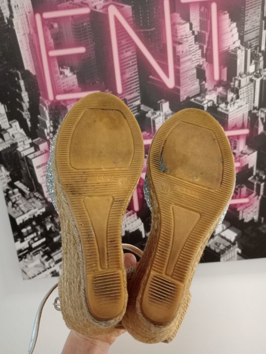Espadryle z brokatem Gaimo 38