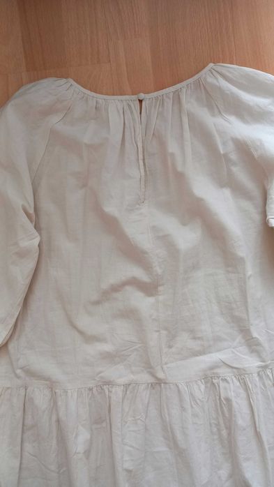 H&M długa haftowana sukienka boho 40/42