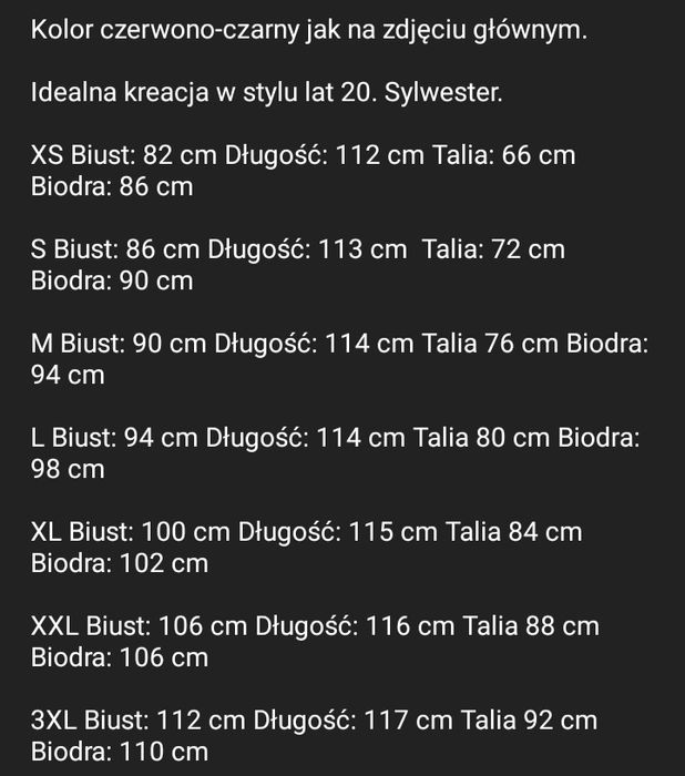 Sukienka cekinowa Gatsby lata 20 -XL