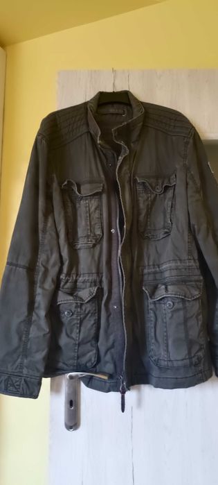 Kurtka w stylu militarnym, wiosenno-jesienna, XXL