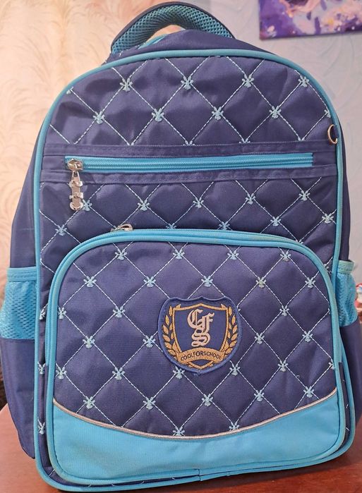 Рюкзак школьный синий ортопедическая спинка