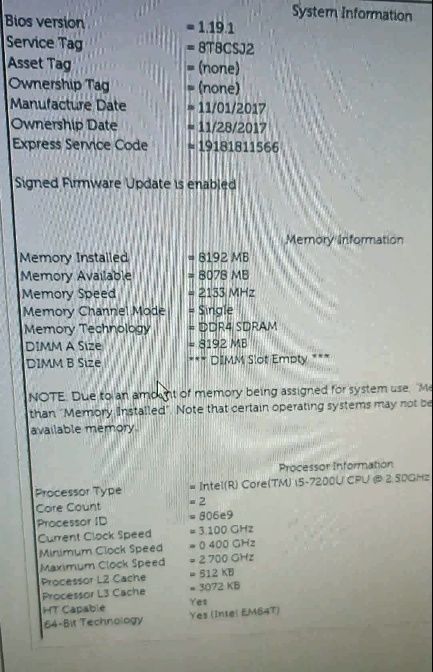 Материнська плата Dell Latitude 3580 в повныстю робочому стані