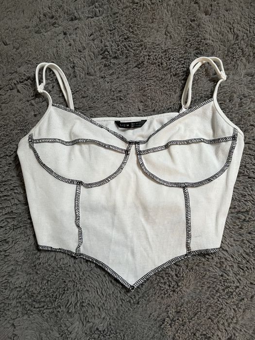 top shein bialo-czarny