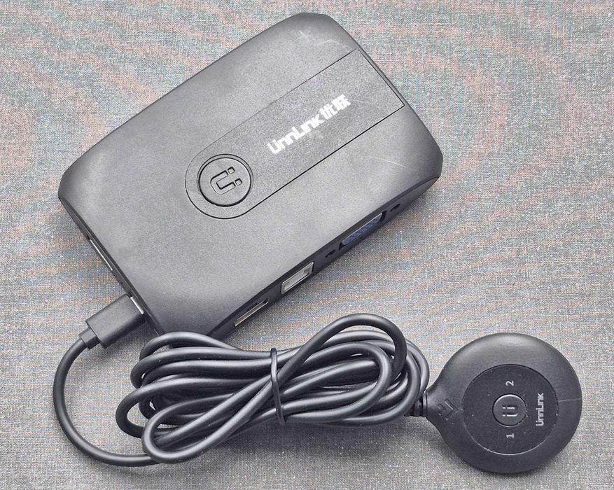 Adapter USB do VGA Unnlink z audio i USB rozdzielacz sygnału super stan
