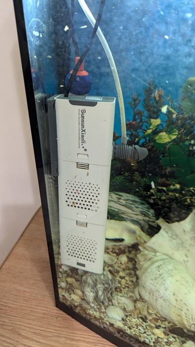 Акваріум з фільтром та обігрівачем за символічні гроші