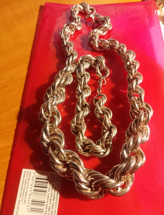 Conjunto colar e pulseira com 50 e 20 cm lindo em prata normal
