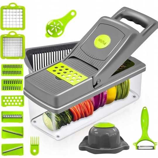 Krajalnica SZATKOWNICA WIELOFUNKCYJNA do warzyw owoców Tarka 14 w 1