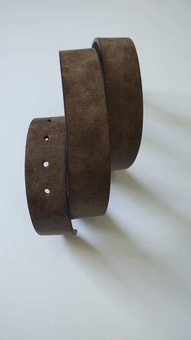 Męski brązowy pasek 125×3,5cm