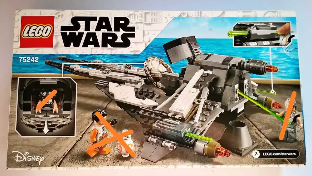 Lego Star Wars 75242 Black Ace TIE Interceptor apenasnave deset selado