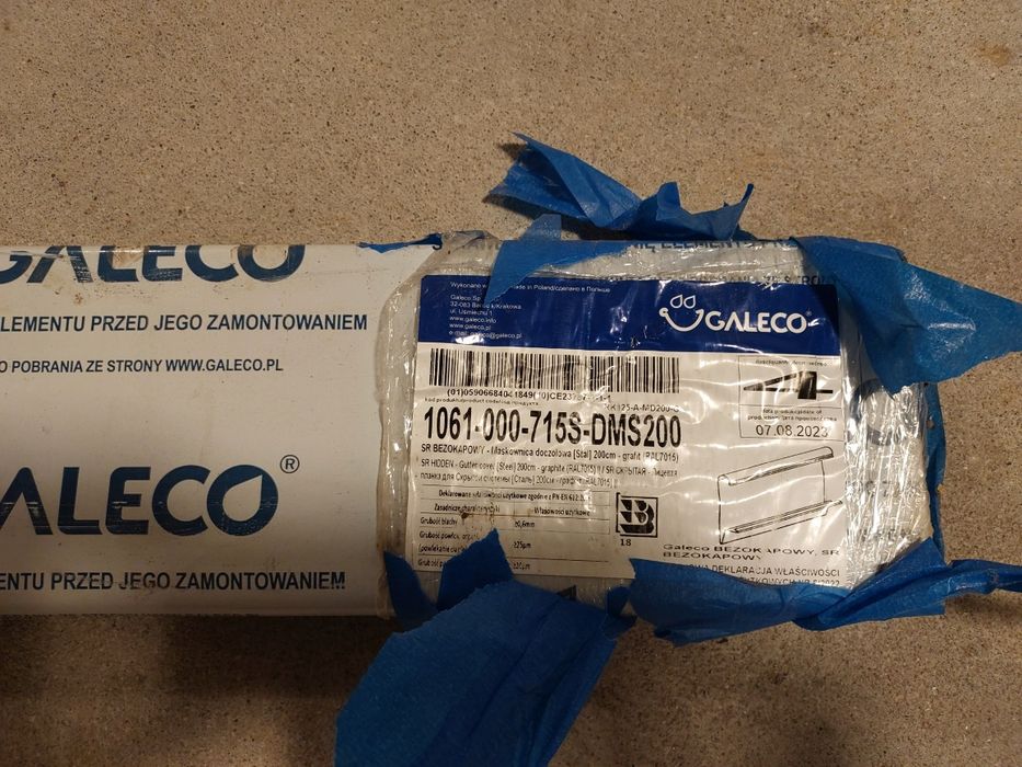 Maskownica doczołowa rynny Galeco 4mb