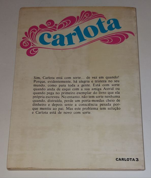 Livro  "Carlota está com Sorte"