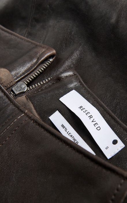 Натуральна шкіряна спідниця reserved L