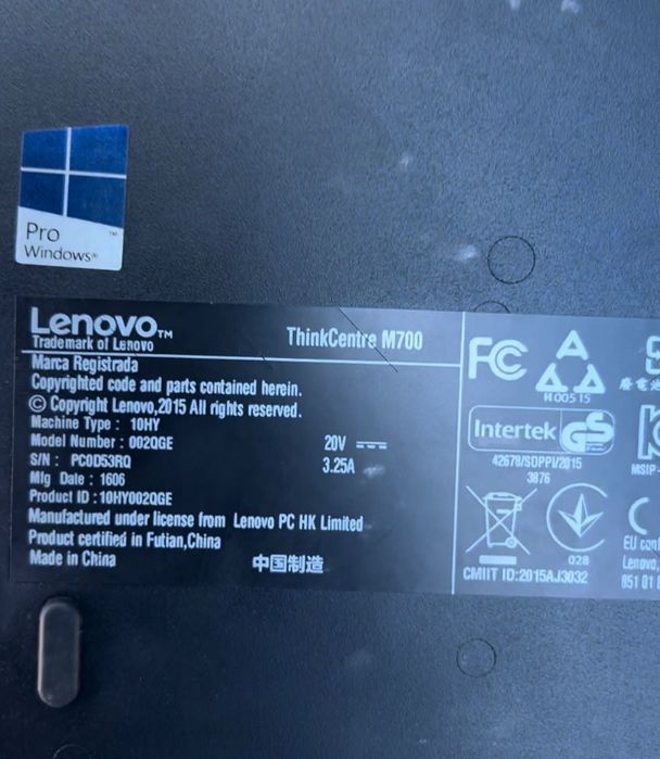 Lenovo ThinkCentre M700.