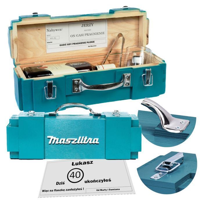 Prezent dla Faceta brata zięcie Skrzynka alkohol MASZLITRA urodziny