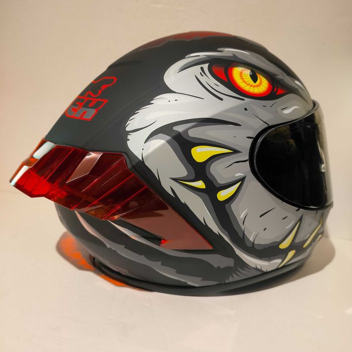 Capacete NZi T-rex c/viseira escura+transparente mota novo