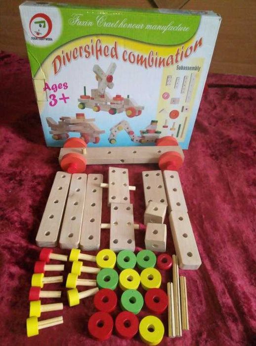 Детские игрушки из дерева 7 видов.