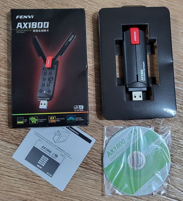 (НОВЫЙ) Двухдиапазонный беспроводной aдаптep WiFi 6 АХ1800Р USB 3.0