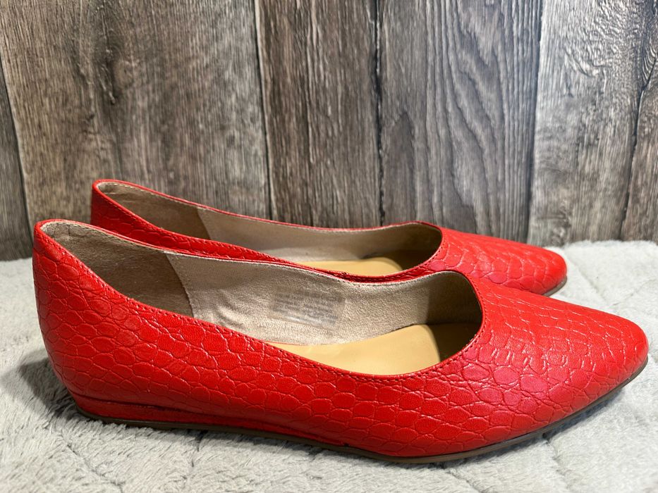 Buty damskie czerwone baleriny tamaris 41