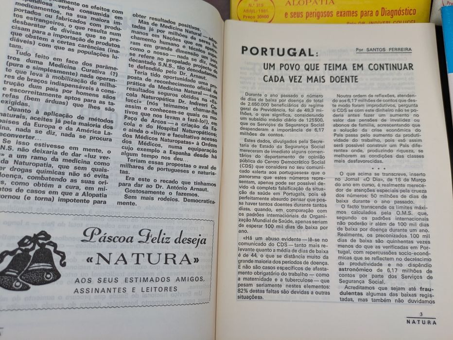 Revistas Natura Antigas