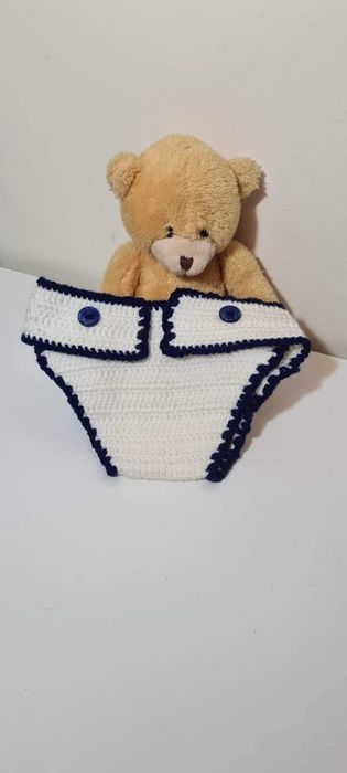 Tapa fraldas em croché