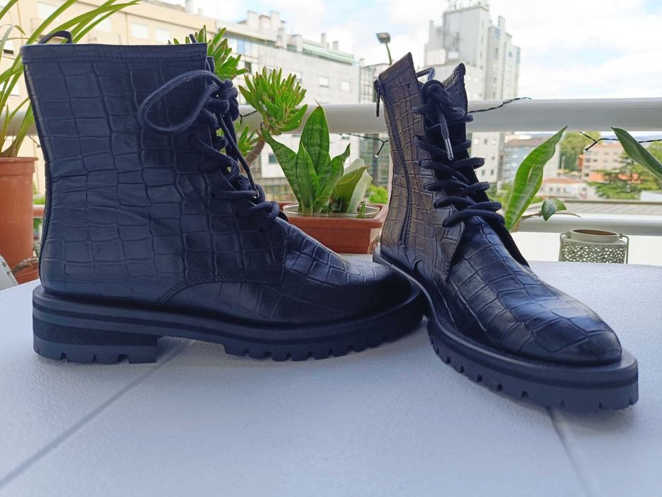 Botas estilo tropa de Couro