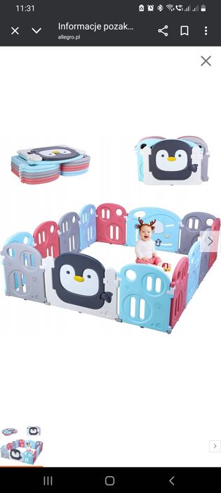 Rezerwacja Kojec otwierany / bramka ochronna / regulowana wielkość