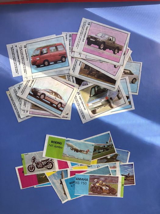 Вкладыши от жвачек, наклейки 70-90гг