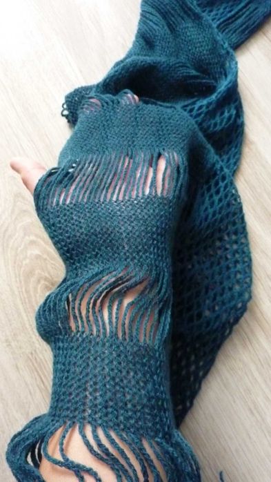 Szal, komin dwustronny z dzianimy