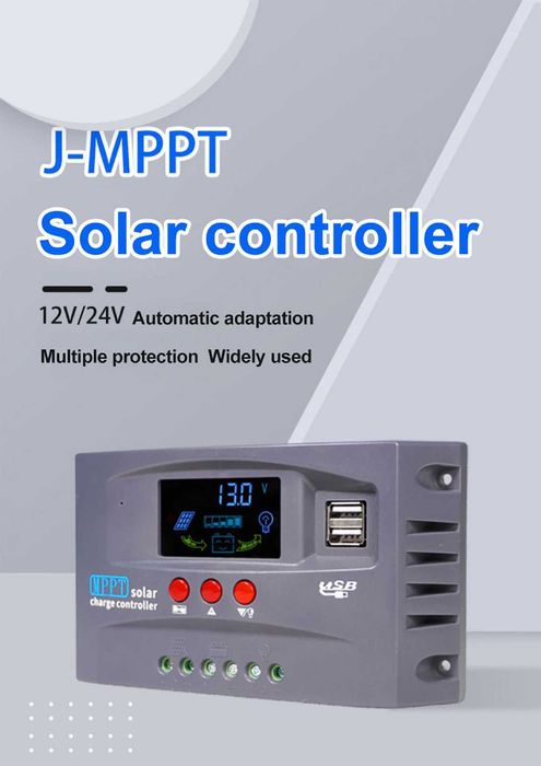 Controlador solar mppt 12v 24v USB
