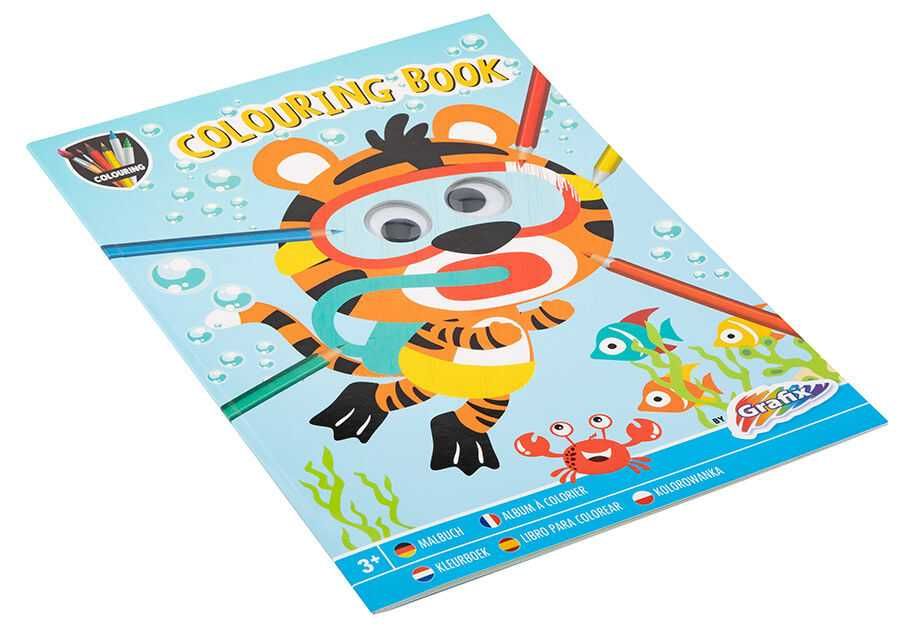 Kolorowanka A4 ruchome oczy dla dzieci