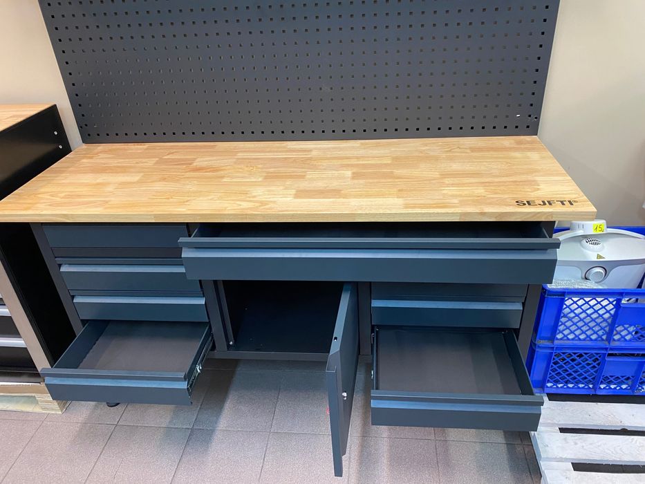 SEJFTI ALFA-27-7016 stół warsztatowy antracyt+czarny