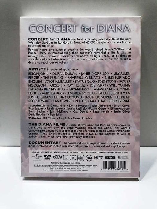 DVD do concerto para Diana